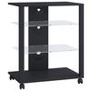 TV-Rack Folas B: 60 cm Schwarz mit Kabeldurchlass - Schwarz, Basics, Holzwerkstoff/Kunststoff (60/70/41cm) - MID.YOU