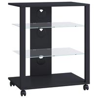 TV-Rack Folas B: 60 cm Schwarz mit Kabeldurchlass - Schwarz, Basics, Holzwerkstoff/Kunststoff (60/70/41cm) - MID.YOU