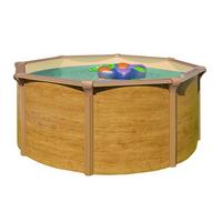 Aufstellpool Rund Mit Pumpe Ø 360 cm - Sandfarben/Braun, Basics, Kunststoff (360/130cm)