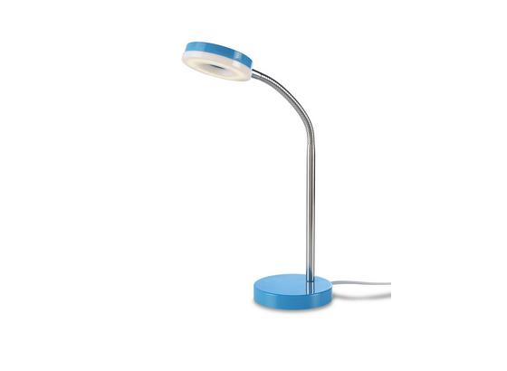 Schreibtischleuchte Alicia - Blau/Chromfarben, KONVENTIONELL, Kunststoff/Metall (11,5/47cm) - Luca Bessoni Schreibtischleuchte Alicia - Blau/Chromfarben, KONVENTIONELL, Kunststoff/Metall (11,5/47cm) - Luca Bessoni
