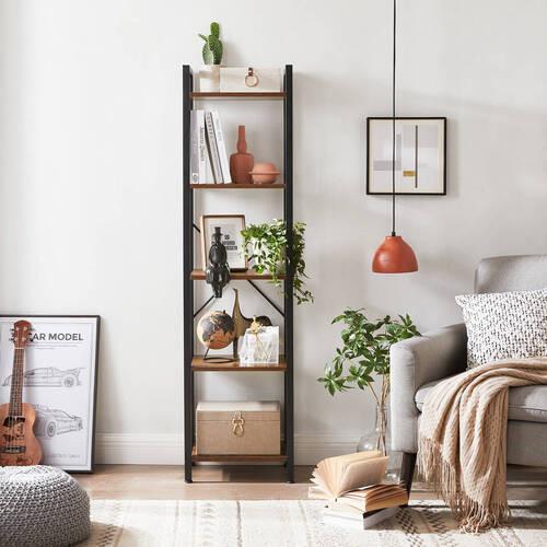 Regal Regal B: 39,6 cm Braun/Schwarz - Schwarz/Braun, Trend, Holzwerkstoff (39,6/154/30cm) - Boxxx