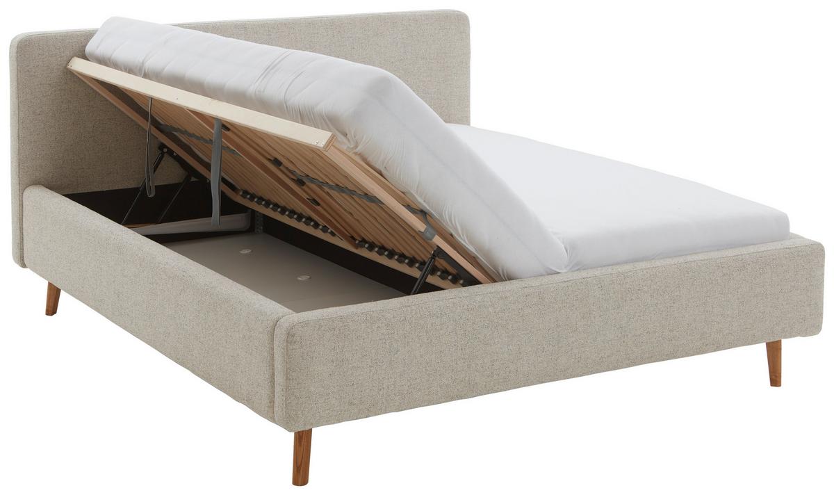Polsterbett Mattis Herve Beige 180x200cm - Eichefarben/Beige, Design, Holz/Textil (180/200cm) - MID.YOU