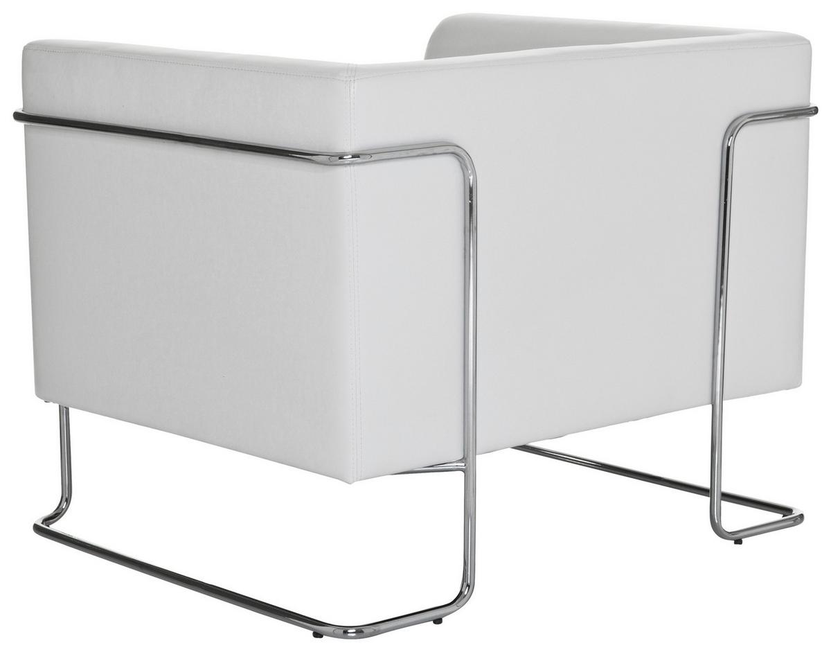 Designsessel Curacao Weiß - Chromfarben/Weiß, MODERN, Textil (88/74/74cm) - MID.YOU