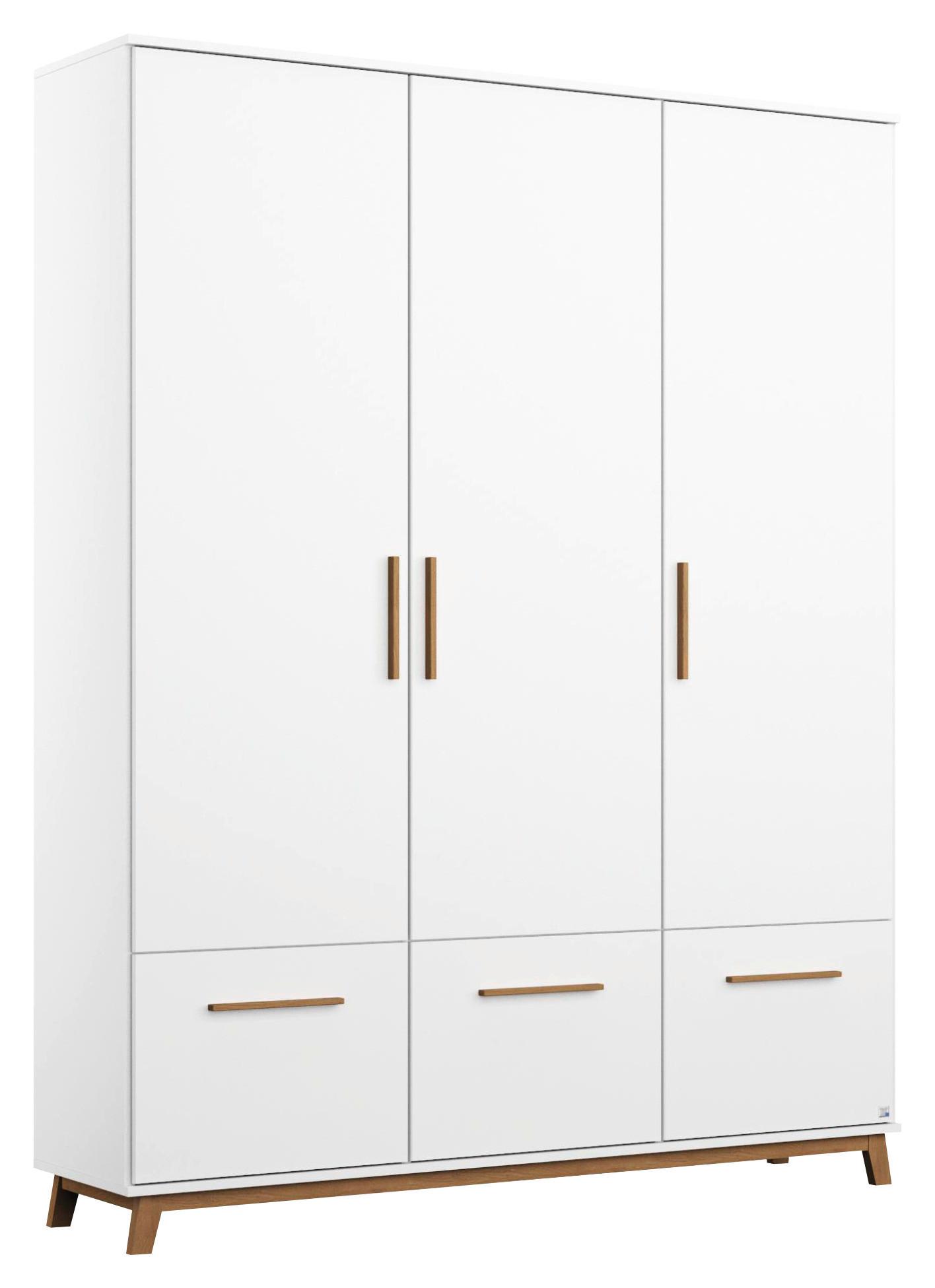 Drehtürenschrank Mit Schubladen 136cm Carlsson Weiß - Weiß, Basics, Holzwerkstoff (136/203/53cm) - Rauch Möbel