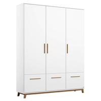 Drehtürenschrank Mit Schubladen 136cm Carlsson Weiß - Weiß, Basics, Holzwerkstoff (136/203/53cm) - Rauch Möbel