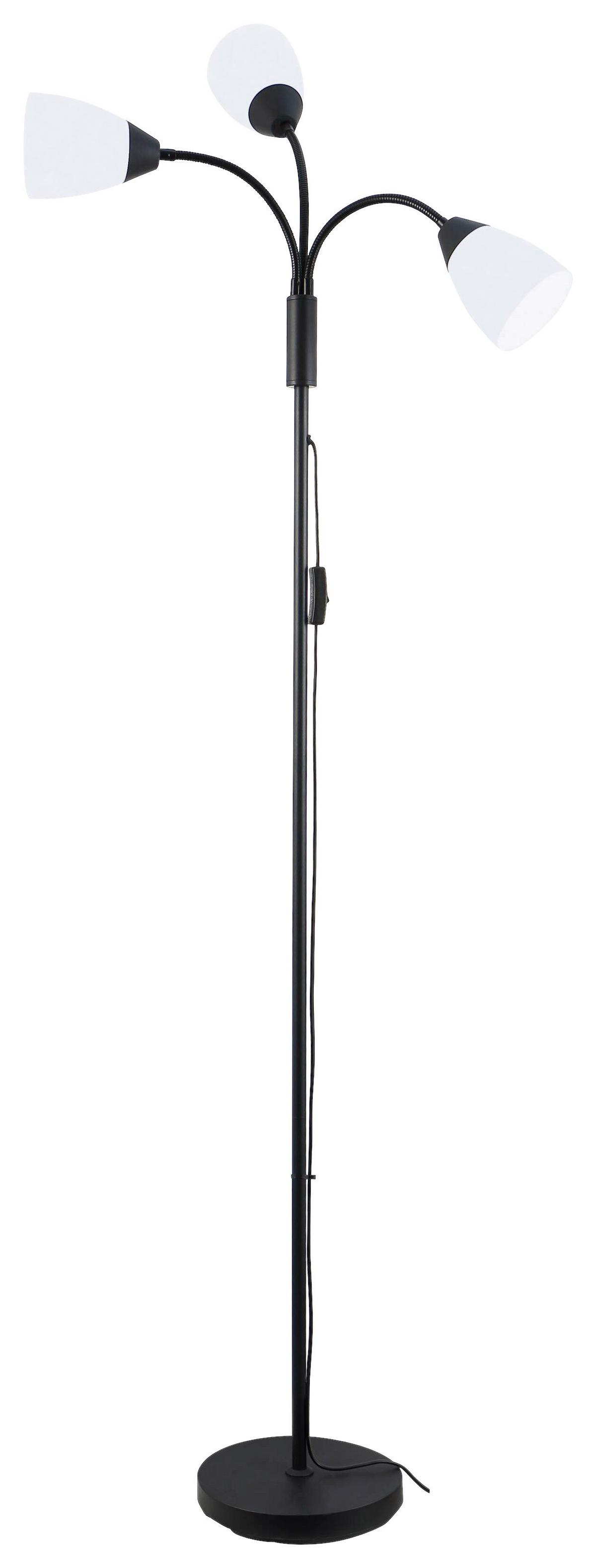 STOJACIA LAMPA TURIN - čierna/biela, Modern, kov/plast (45/40/170cm) - Mömax