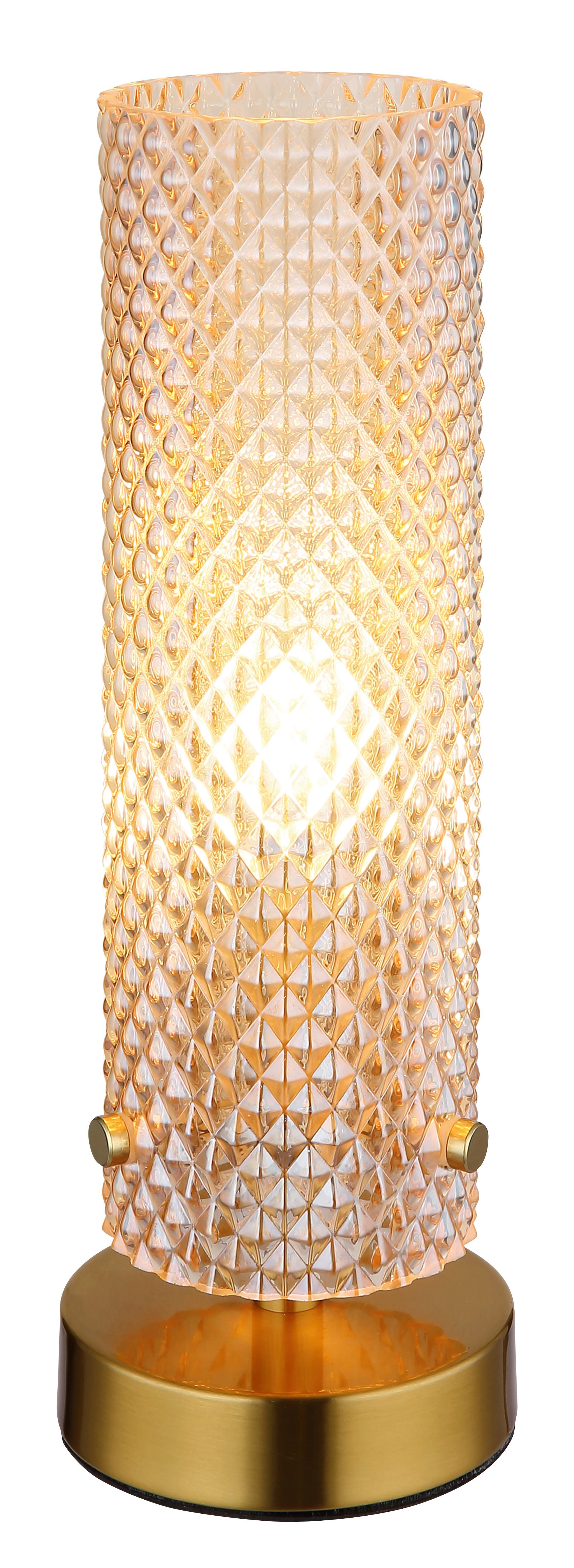 STOLNÁ LAMPA KAROLO - oranžová/čierna, Konventionell, kov/plast (10/28,5cm) - Globo