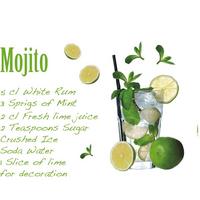 Dekosticker Mojito - Klar/Grün, LIFESTYLE, Kunststoff (100/70cm) - Komar