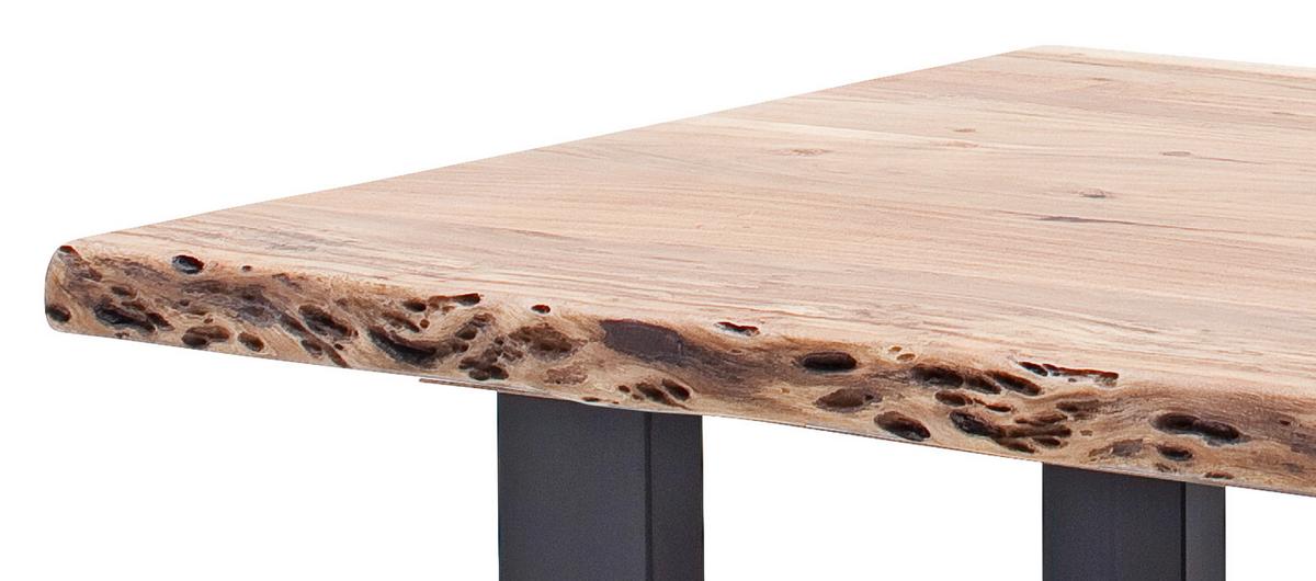 Couchtisch Holz Massiv Cartagena, Akazie/Anthrazit - Anthrazit/Akaziefarben, MODERN, Holz/Metall (75/45/75cm)