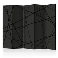 Paravent Anthrazit Schwarz B: 225 Cm - Anthrazit/Schwarz, Basics, Holz/Textil (225/172/3cm) - artgeist