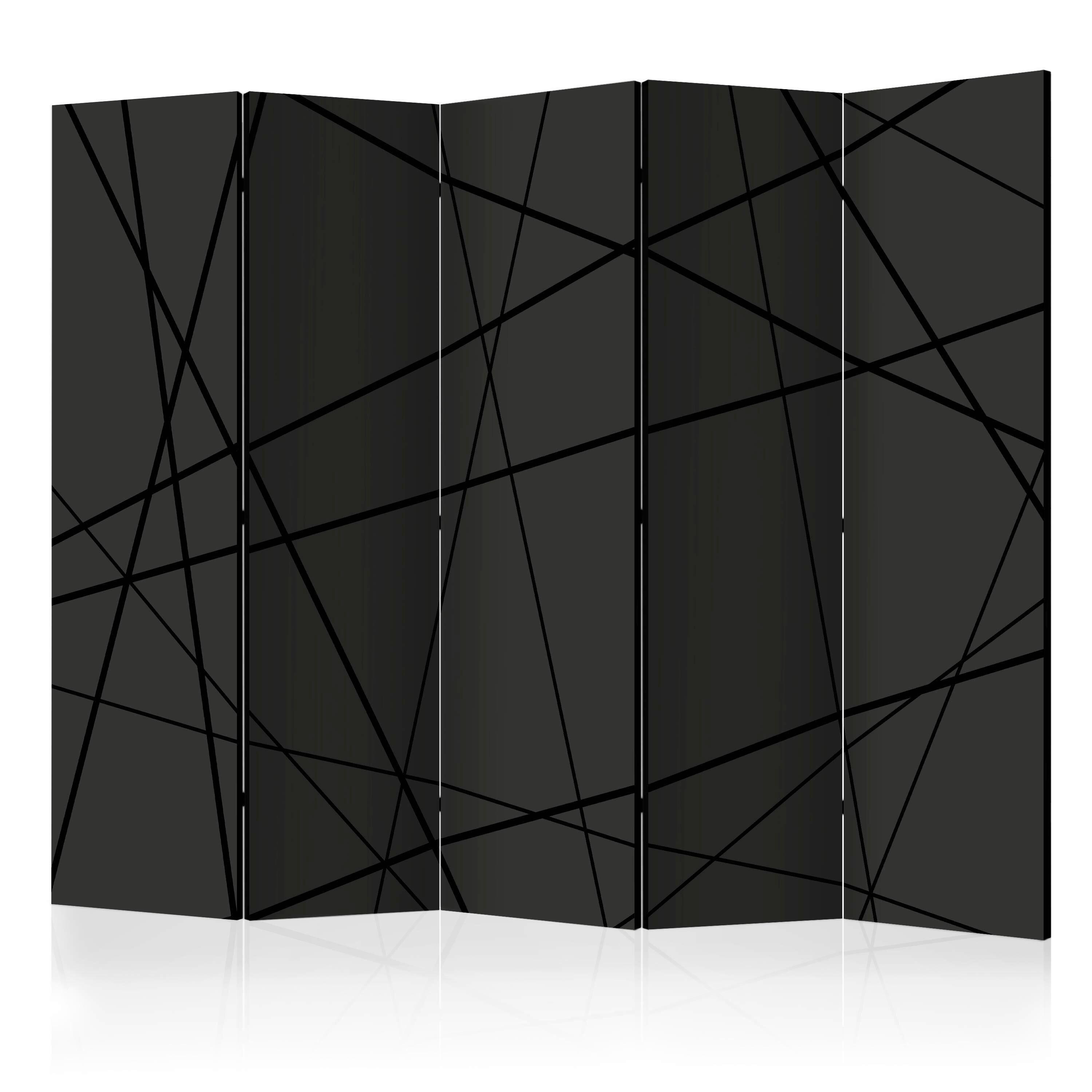 Paravent Anthrazit Schwarz B: 225 Cm