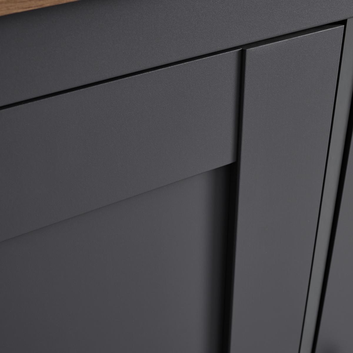 Trendová komoda Claudio š: 199cm - čierna/dub artisan, Modern, drevo/plast (199/96/44cm) - Bessagi Home