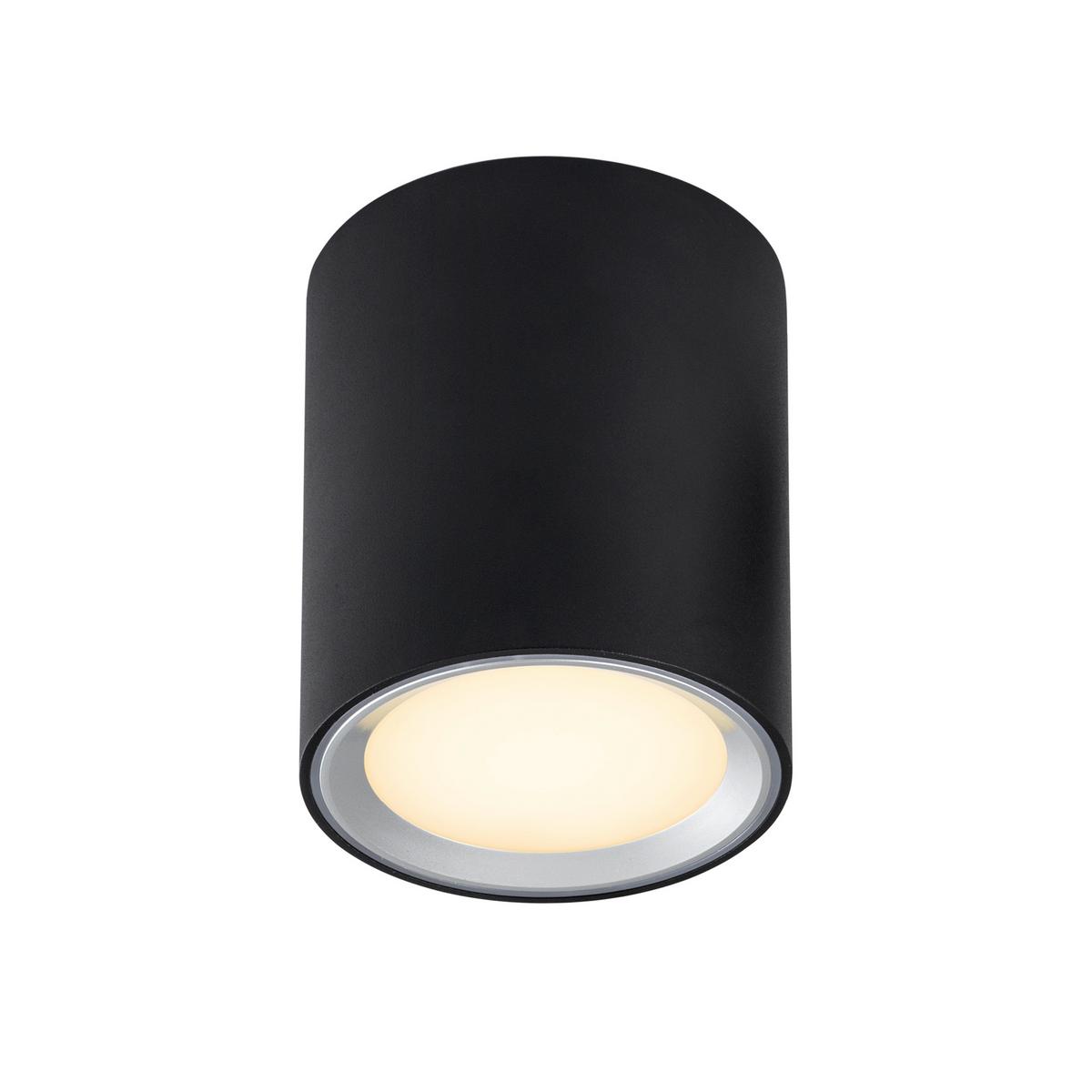 Aufbauleuchte Fallon Long Schwarz D: 10 cm - Schwarz, Basics, Metall (10/12cm) - Nordlux