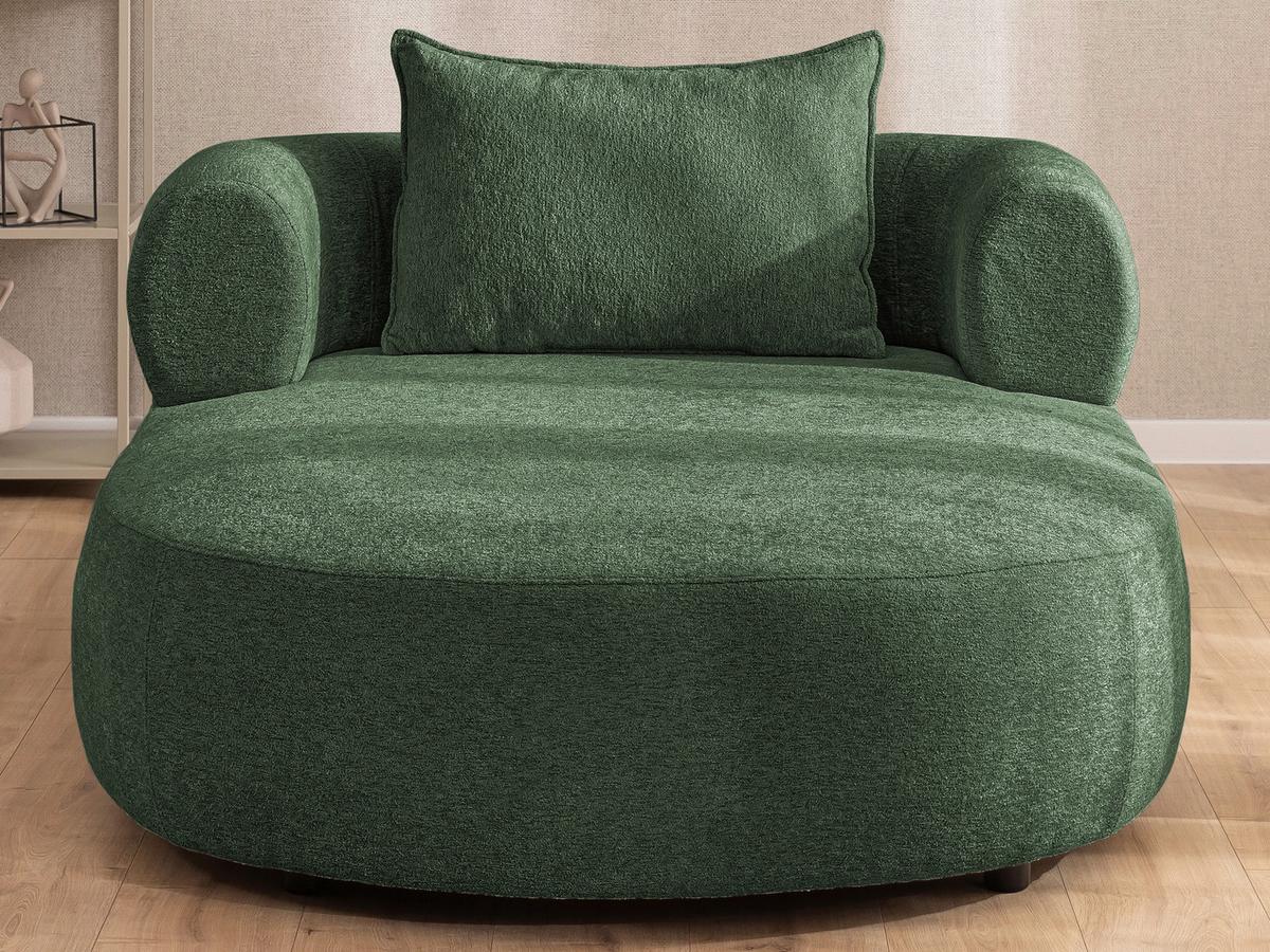 XXL-Sessel Ferro Grün B: 122 cm - Schwarz/Grün, Design, Textil (122/76/156cm) - Livetastic