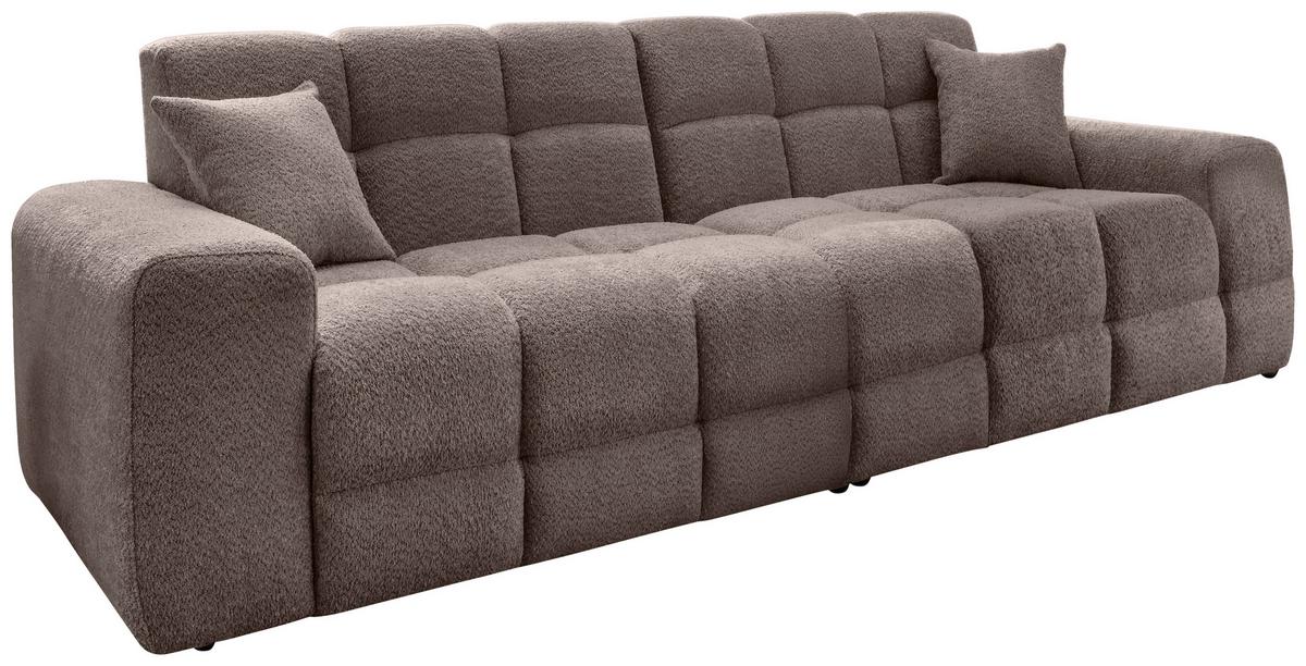 Viersitzer-Sofa Bosco, Taupe B: 300 cm - Taupe/Schwarz, MODERN, Textil (300/87/120cm) - Livetastic