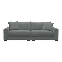 Mega pohovka PEDRO 1200, tmavosivý menčester - tmavosivá, Modern, kov/drevo (261/83/124cm) - Mömax