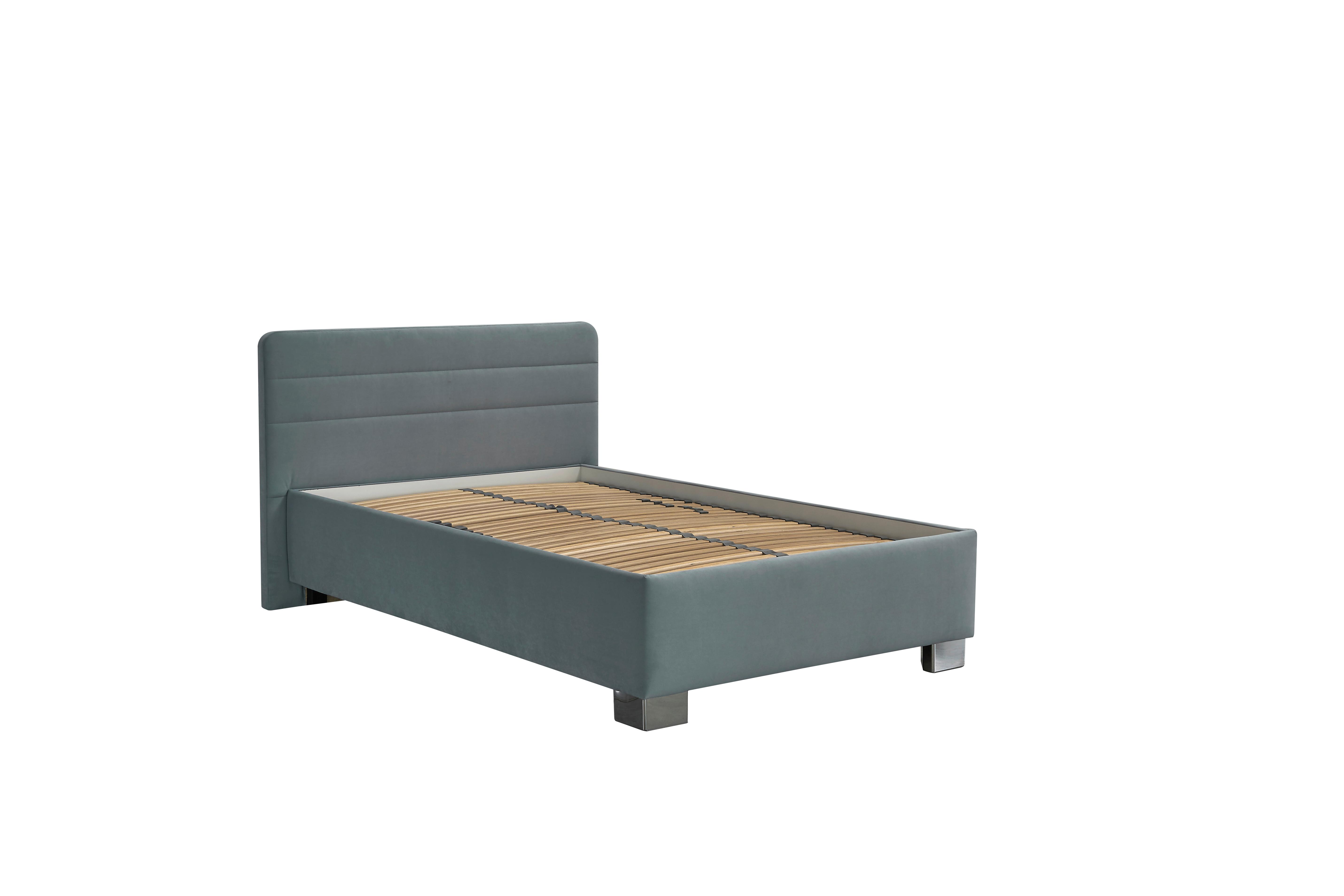Čalouněná Postel Melissa 120 Modrošedá - šedá/modrá, Basics, kompozitní dřevo/textil (120/200cm)