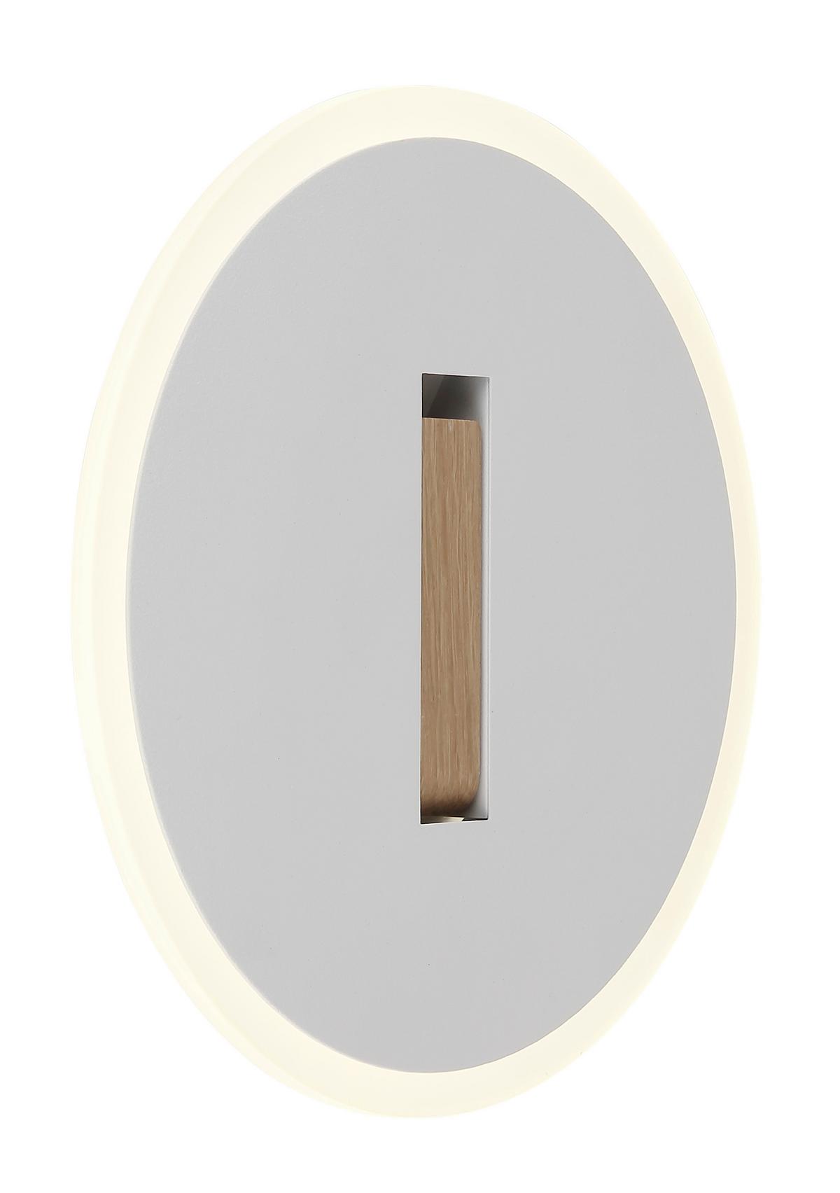 LED-Wandleuchte 78410w Avery - Dunkelbraun/Weiß, Design, Holzwerkstoff/Kunststoff (20,5/5cm) - Globo