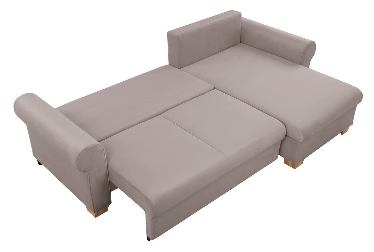 Ecksofa Arles, Taupe 1 S: 266x161 Cm - Taupe/Buchefarben, Design, Textil (266/161cm) - MID.YOU