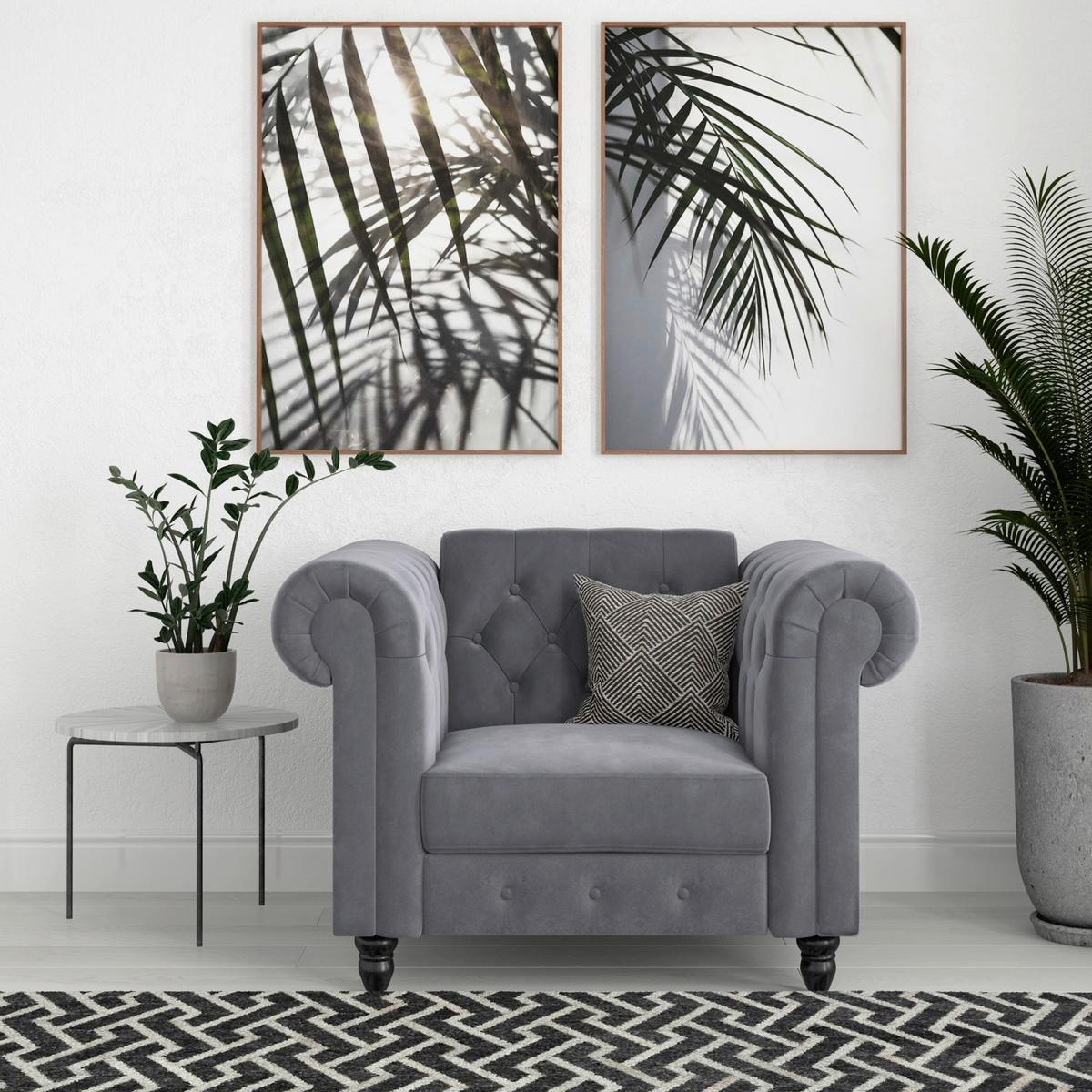 Sessel Firenze Anthrazit, Relaxfunktion - Anthrazit/Schwarz, Basics, Textil (111/83/87cm) - Livetastic