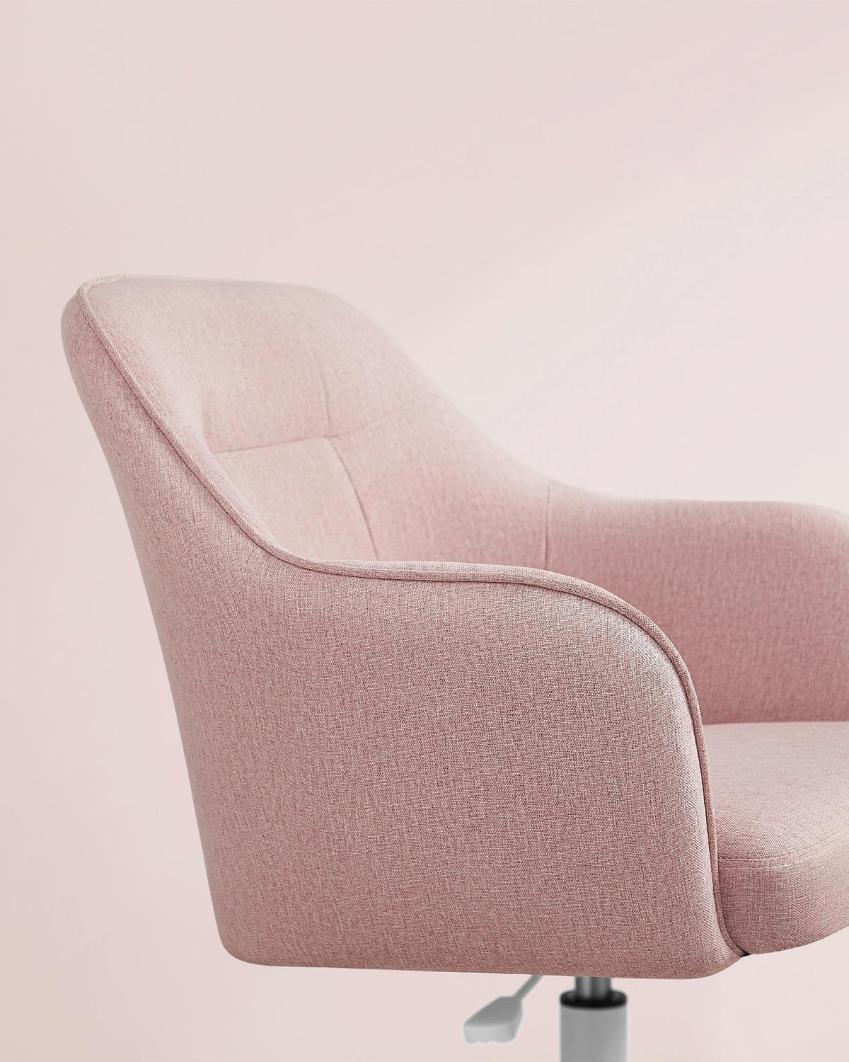 Drehstuhl Pink B: 64cm - Pink/Dunkelrosa, Basics, Textil/Metall (64/86/64cm)