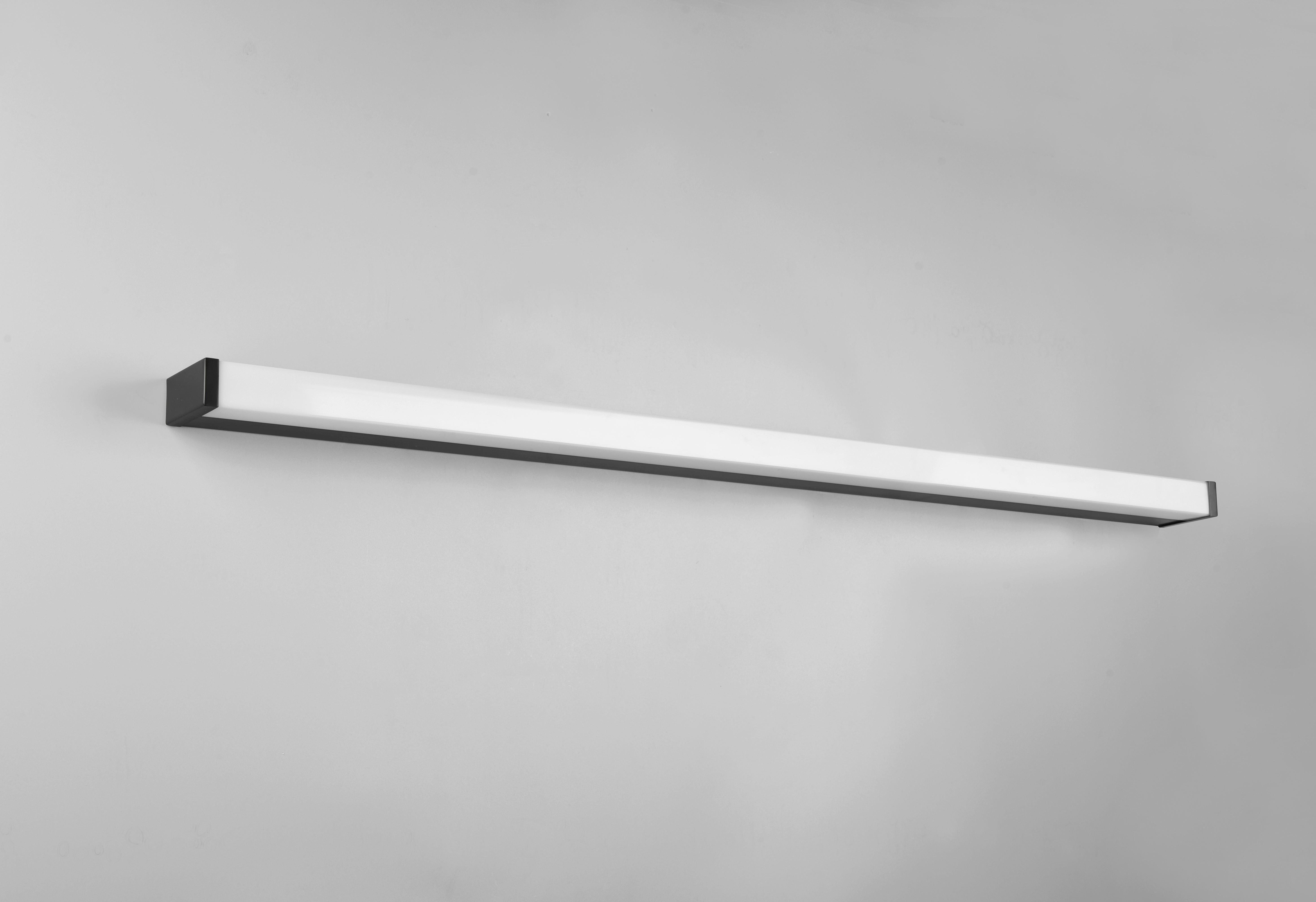 LED-Wandleuchte Fabio, 1-Flammig, Länglich - Schwarz/Weiß, Basics, Kunststoff/Metall (120/3,8/7,9cm) - Trio Leuchten