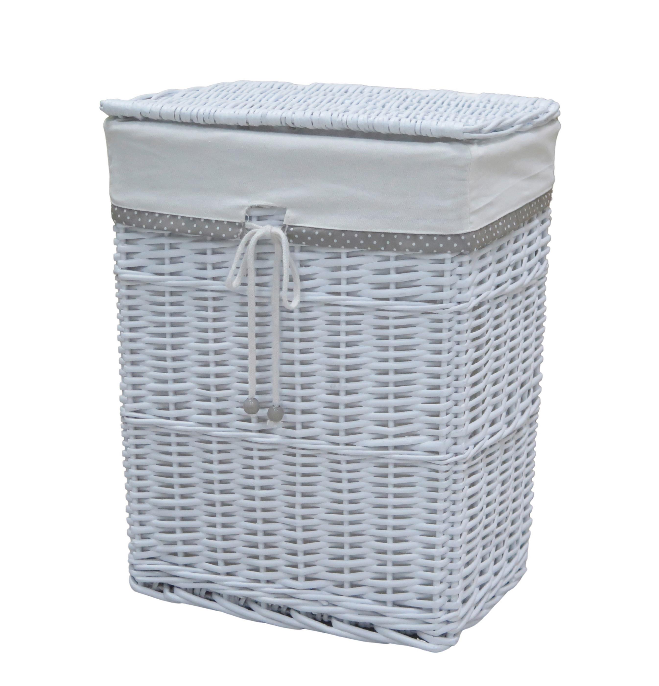 Koš RUBY -XL- RUBY - bílá, Konvenční, dřevo/textil (37/48/27cm) - Mömax
