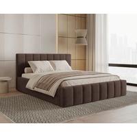 Polsterbett Sky mit Bettkasten 160x200 - Schwarz/Braun, MODERN, Holz (160/200cm) - Livetastic