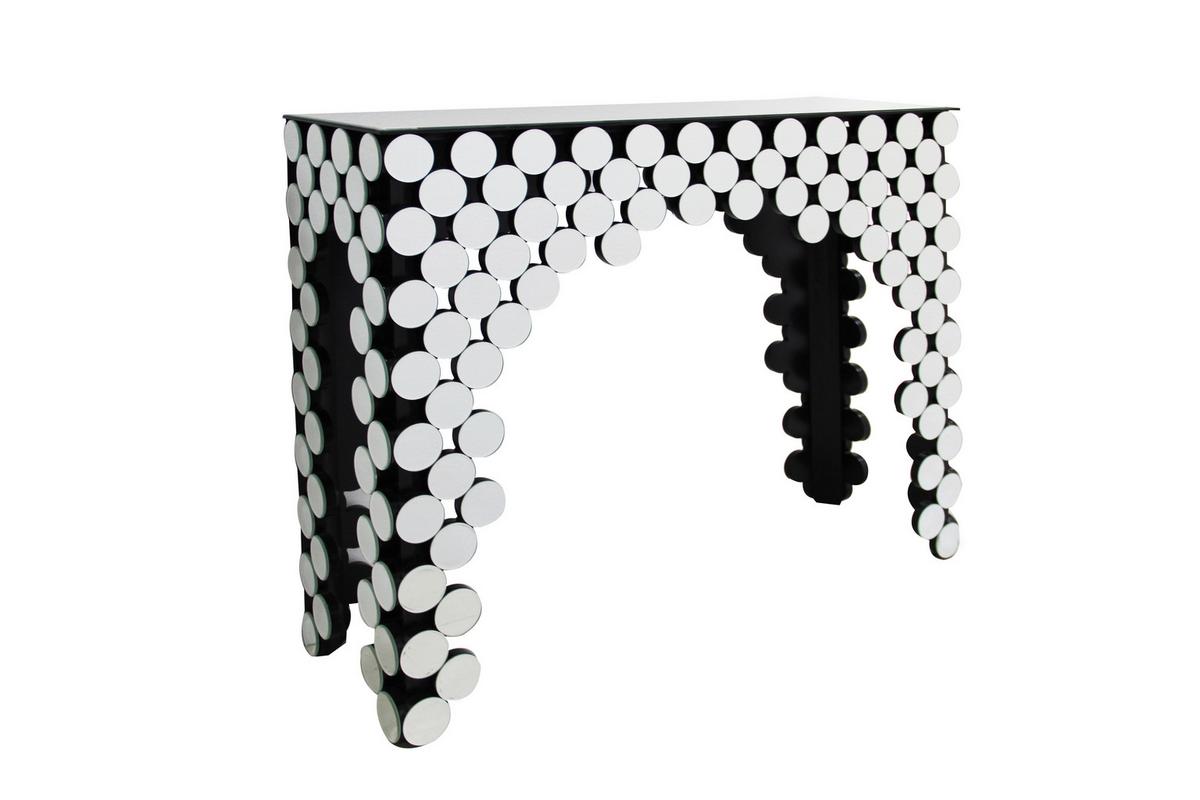 Konsolentisch Silebrfarben L: 111cm - Silberfarben, Design, Glas/Holzwerkstoff (111/35,5/92cm) - Livetastic