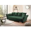 Bigsofa Pera, Dunkelgrün B: 242 cm - Chromfarben/Dunkelgrün, MODERN, Textil (242/71/90/131cm) - Livetastic