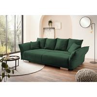 Bigsofa Pera, Dunkelgrün B: 242 cm - Chromfarben/Dunkelgrün, MODERN, Textil (242/71/90/131cm) - Livetastic