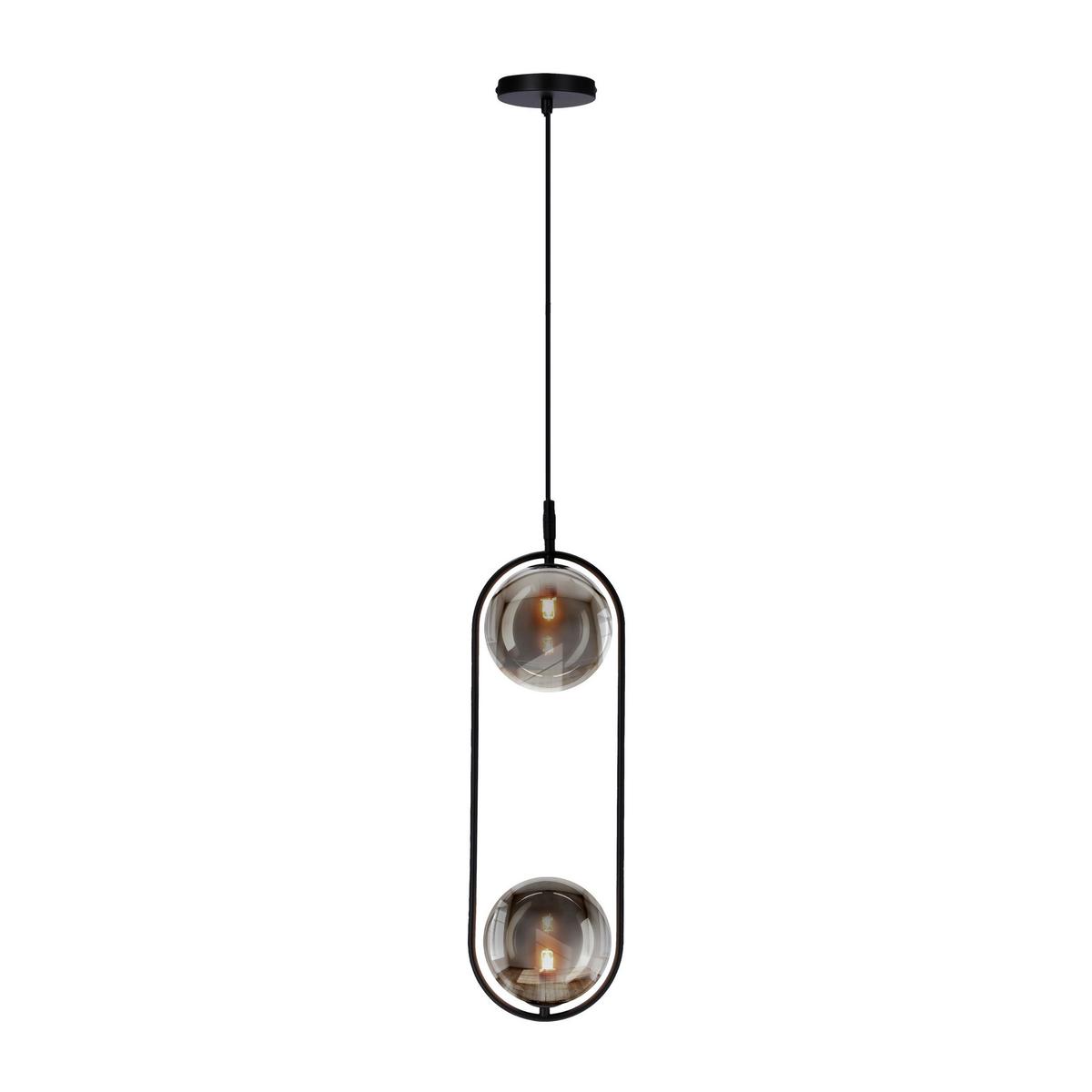 Pendelleuchte 32-44051 Cordel - Graphitfarben/Schwarz, Design, Metall (18.5/14/140cm)