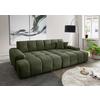 Bigsofa Bosco, Dunkelgrün B: 304 cm - Waldgrün/Schwarz, MODERN, Textil (304/87/155cm) - Livetastic