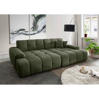 Bigsofa Bosco, Dunkelgrün B: 304 cm - Waldgrün/Schwarz, MODERN, Textil (304/87/155cm) - Livetastic