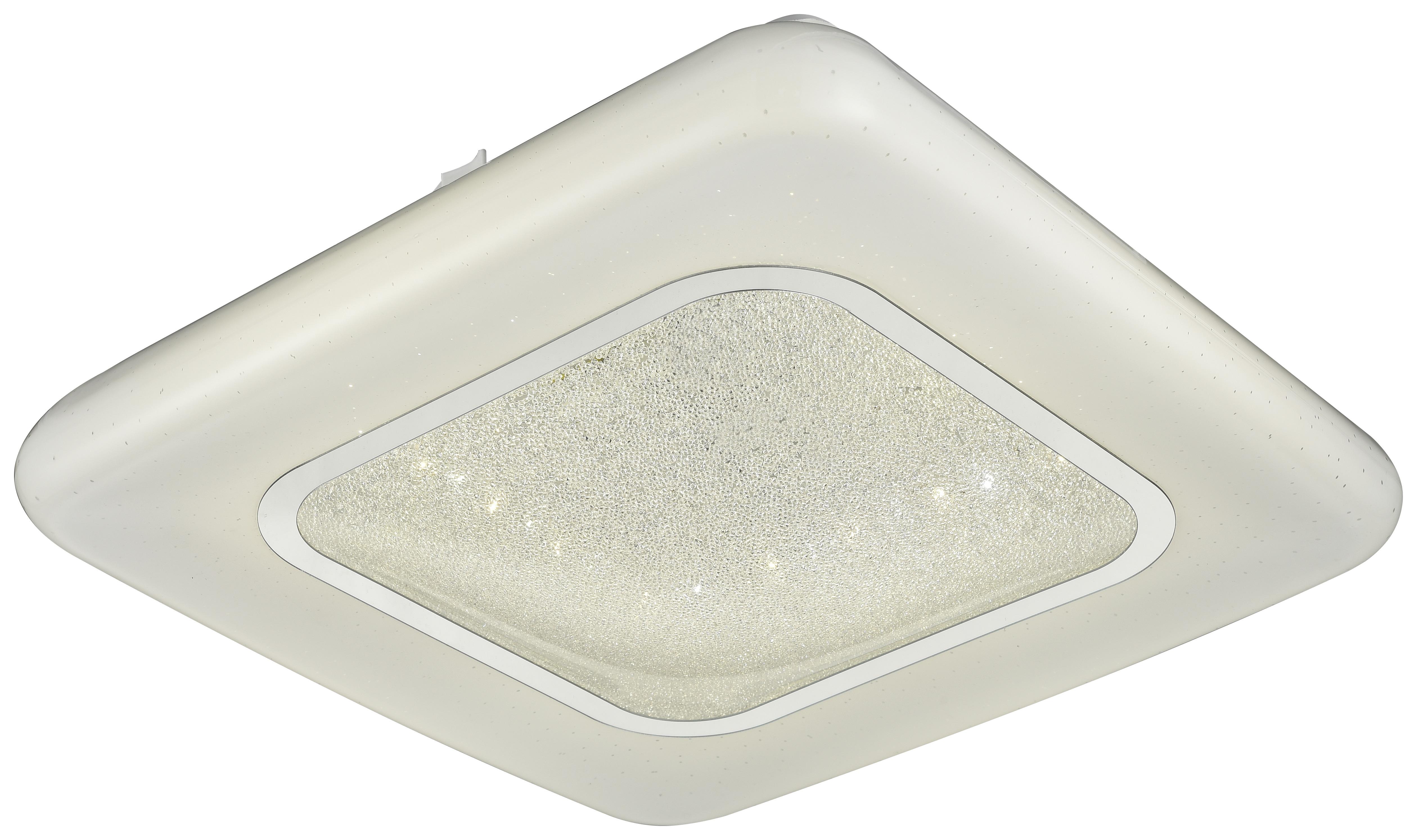 Led-deckenleuchte Wilhelm L: 30 Cm Mit Kristalleffekt - MODERN, Kunststoff/Metall (30/8,5cm) - Luca Bessoni