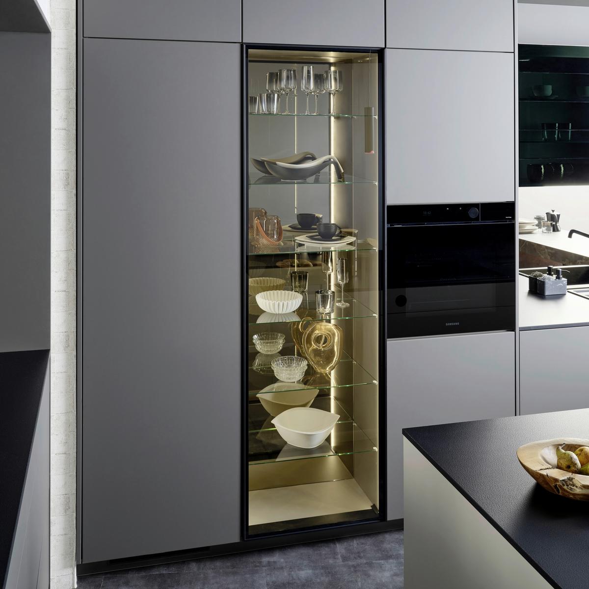 Einbauküche Sofia - Hellbraun/Hellgrau, MODERN, Holzwerkstoff - Vertico