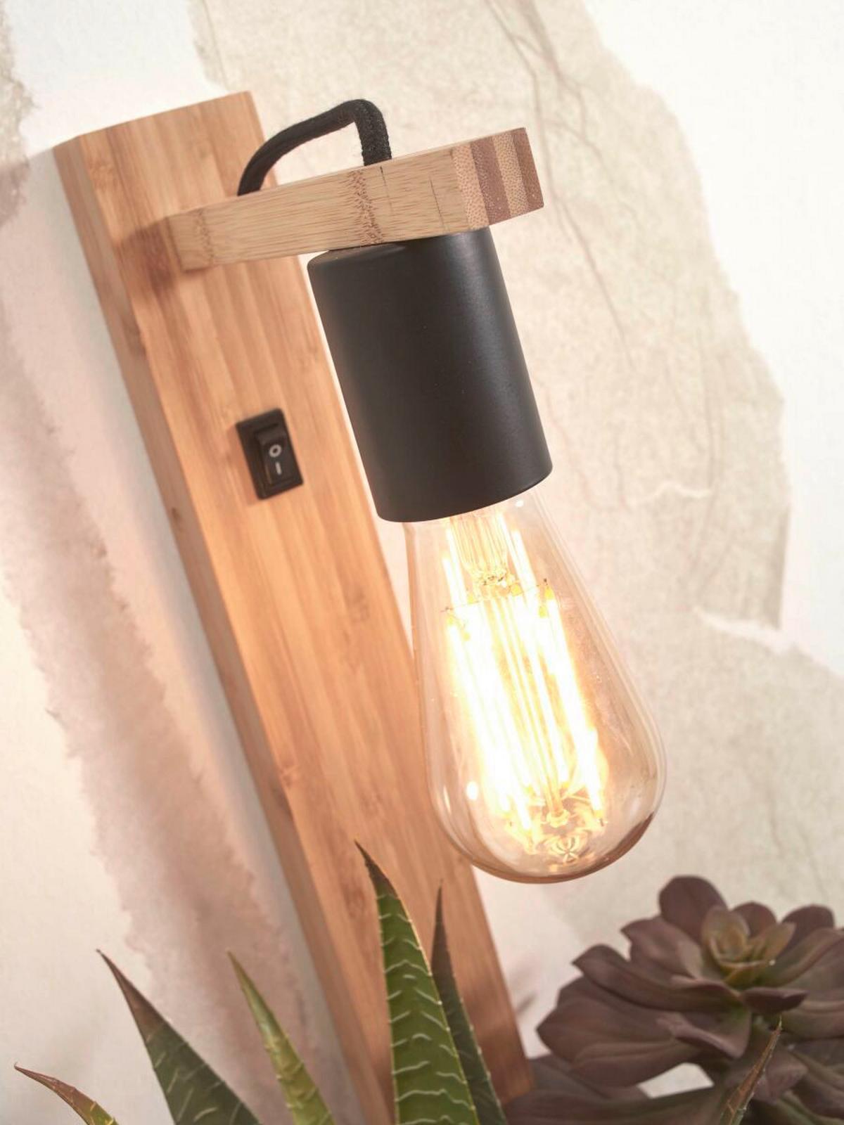 Wandleuchte Flores/W52/N - Naturfarben, Trend (30/18/52cm) - Good & Mojo