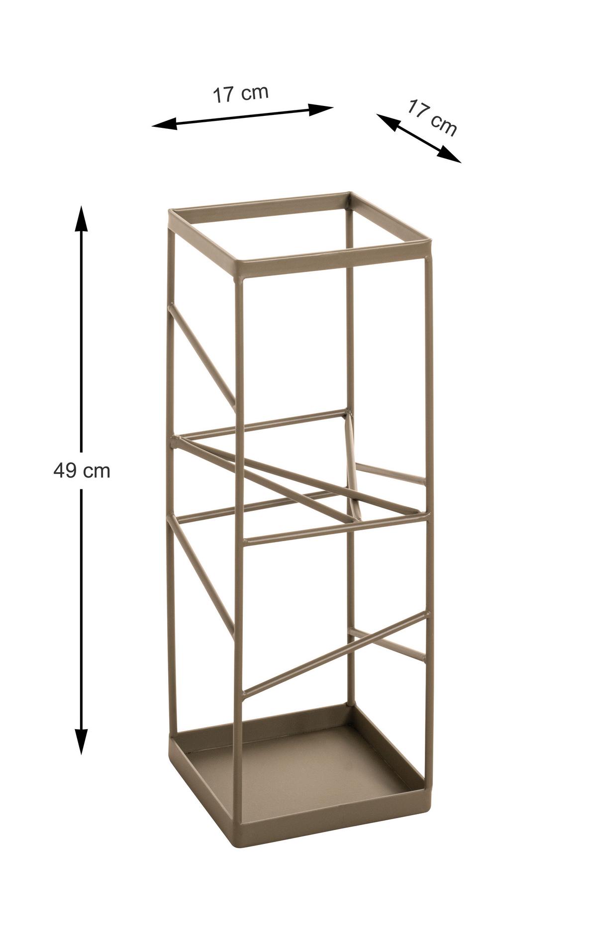 STOJAN NA DEŠTNÍKY ALLER - zelená, Moderní, kov (17/49/17cm)