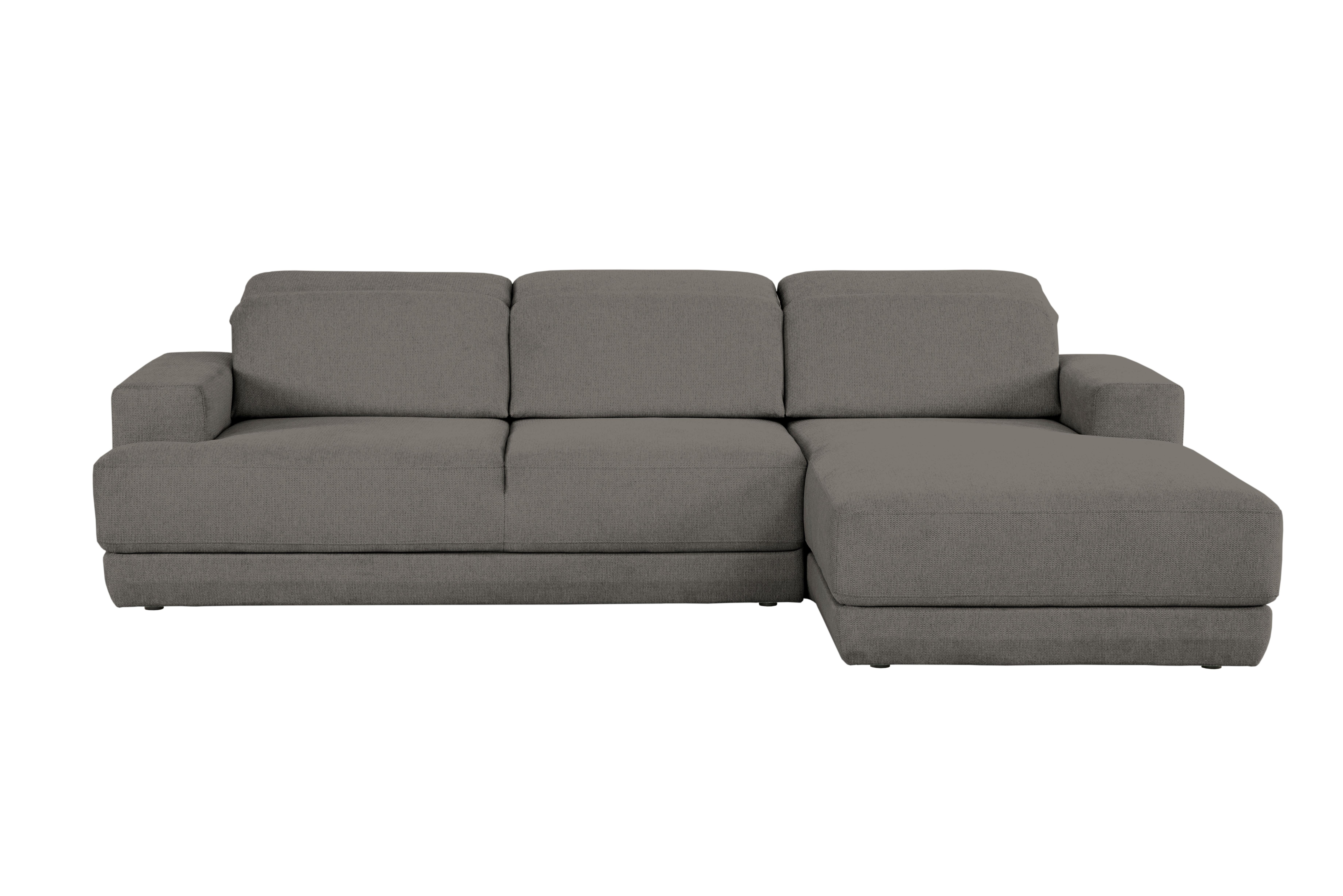 Ecksofa Frans Anthrazit S: 204 cm - Anthrazit/Schwarz, Design, Textil (204/293cm) - MID.YOU