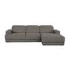 Ecksofa Frans Anthrazit S: 204 cm - Anthrazit/Schwarz, Design, Textil (204/293cm) - MID.YOU