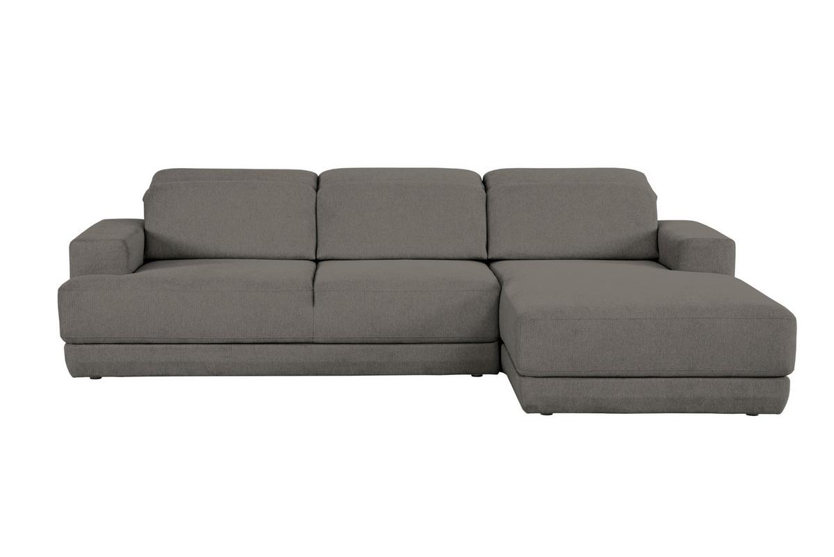 Ecksofa Frans Anthrazit S: 204 Cm - Anthrazit/Schwarz, Design, Textil (204/293cm) - MID.YOU