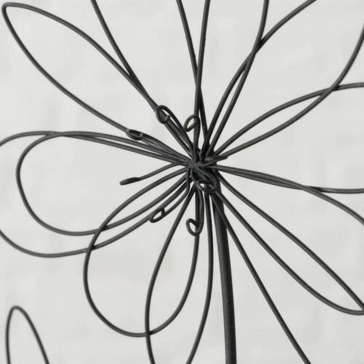 Dekoblume H: ca. 22, Blumy - Schwarz, MODERN, Holz/Metall (12/5/22cm)