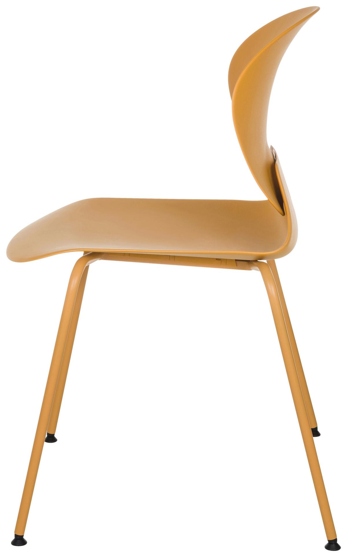 Besucherstuhl T36 Vi Gelb B: 56 cm - Gelb, MODERN, Kunststoff/Metall (56/80/54cm) - MID.YOU