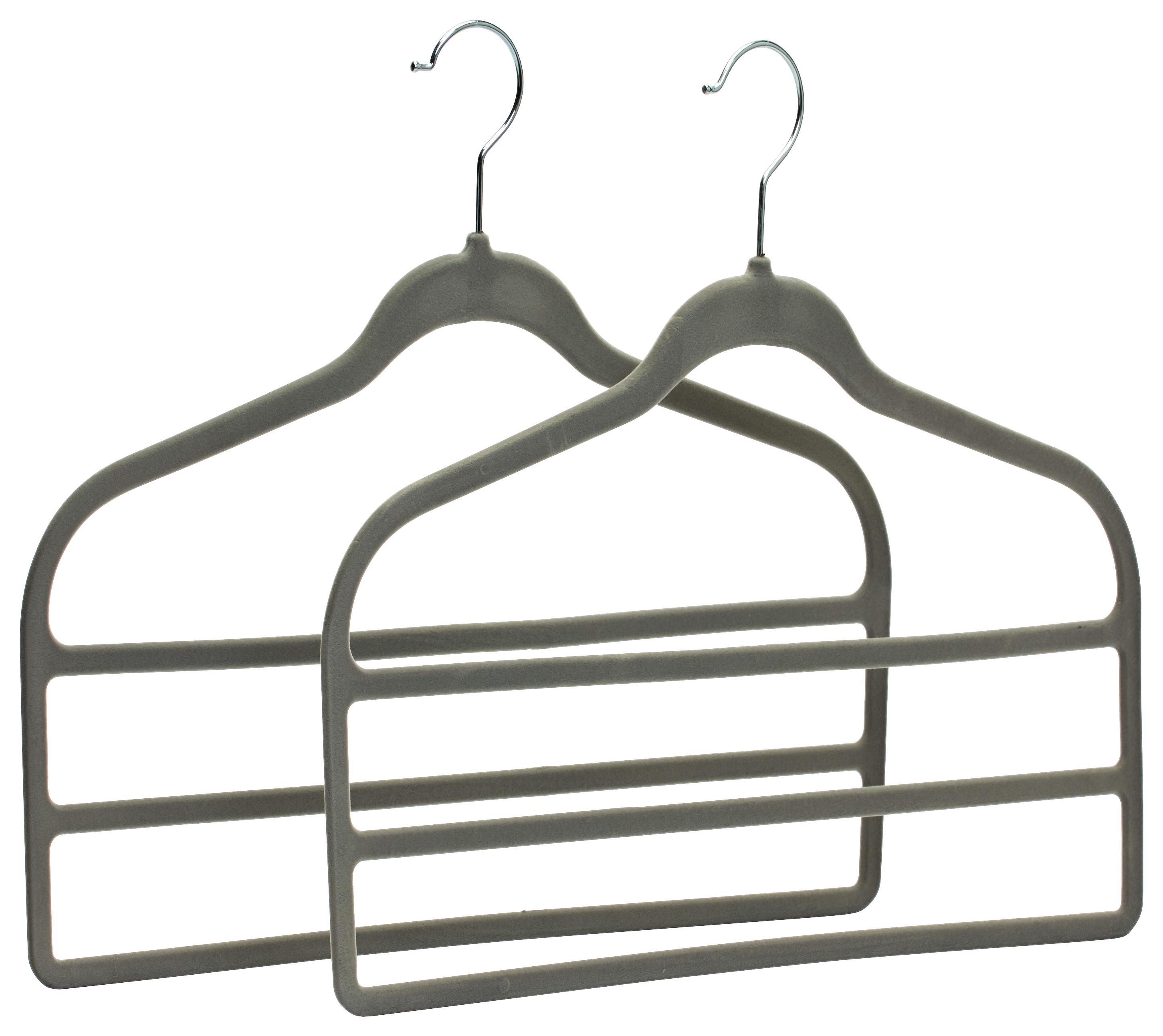 Hosenbügel Comfort - Dunkelgrau, Basics, Kunststoff/Metall (32/42cm) - Homezone