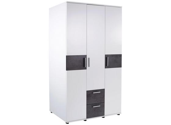 Kleiderschrank Star - Dunkelgrau/Weiß, KONVENTIONELL, Holzwerkstoff (115,2/191,1/55cm) Kleiderschrank Star - Dunkelgrau/Weiß, KONVENTIONELL, Holzwerkstoff (115,2/191,1/55cm)