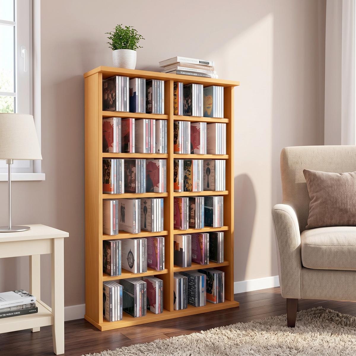 CD Regal Ronul 60 cm Buche Dekor - Buchefarben, KONVENTIONELL, Holzwerkstoff (60/91,5/18cm) - MID.YOU