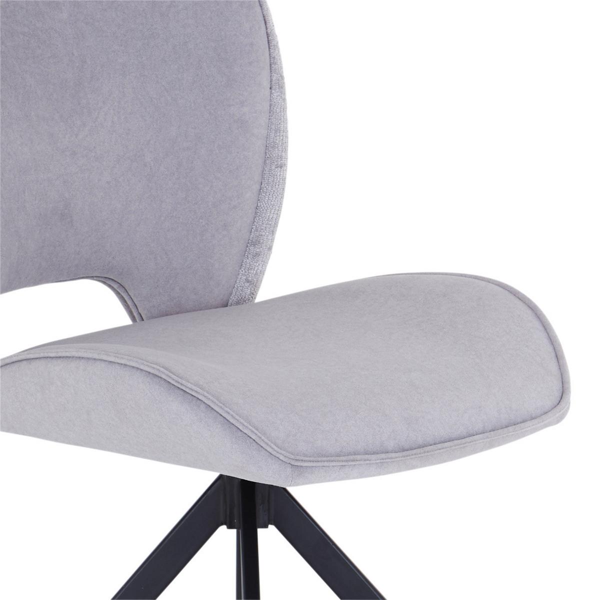 Stuhl Dale - Schwarz/Grau, MODERN, Holz/Textil (60/82.5/49.5cm) - Livetastic