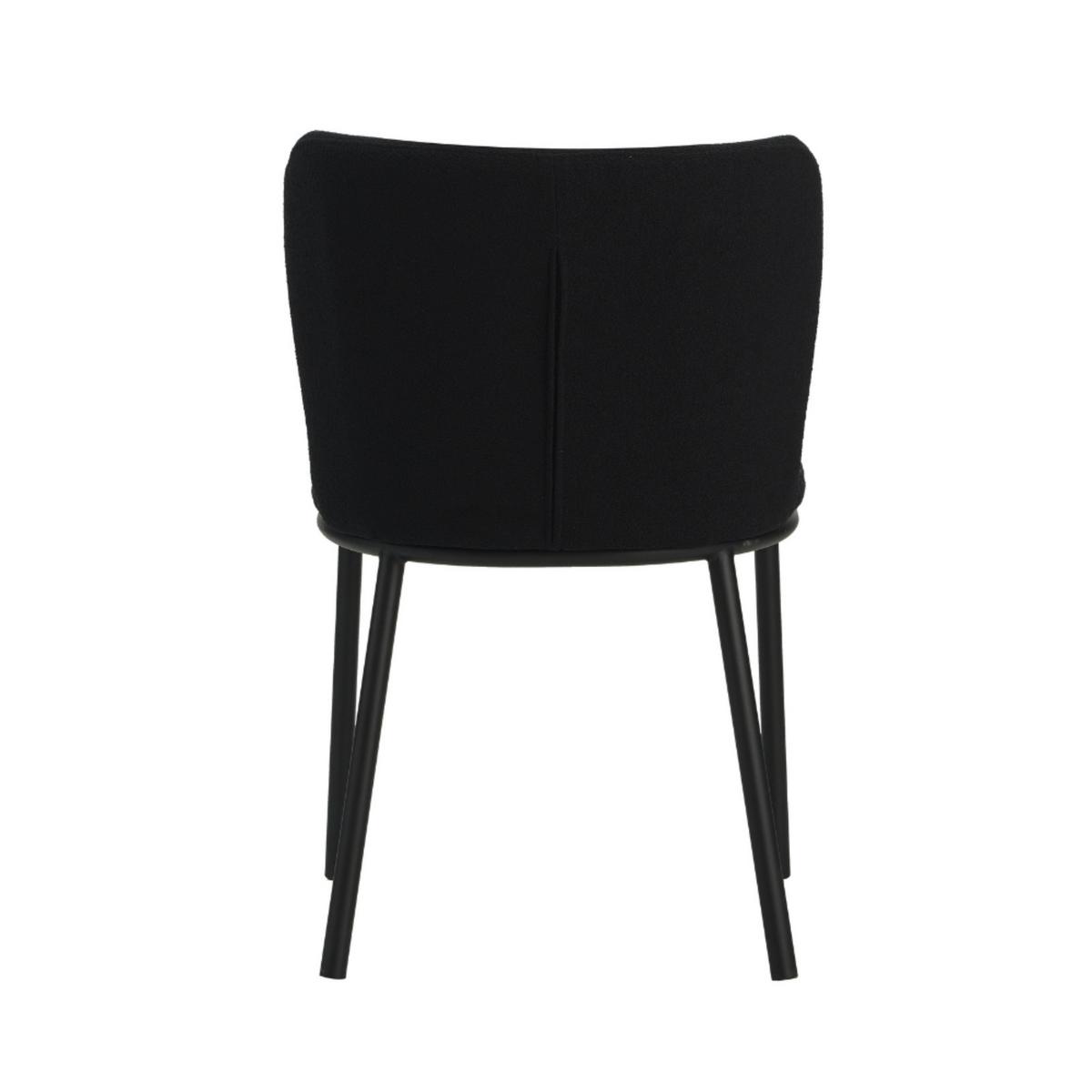 Stuhl-Set Bourges Schwarz B: 52 cm - Schwarz, MODERN, Textil/Metall (52/80/44cm) - MID.YOU