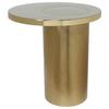 Beistelltisch Art Deco 2325 Gold/schlammfarben B: 51 Cm - Schlammfarben/Goldfarben, Design, Metall (51/50cm) - Kayoom