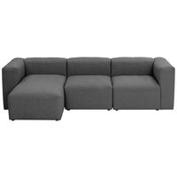 Ecksofa Lena Anthrazit Flachgewebe - Anthrazit, Design, Textil (160/275cm) - Max Winzer